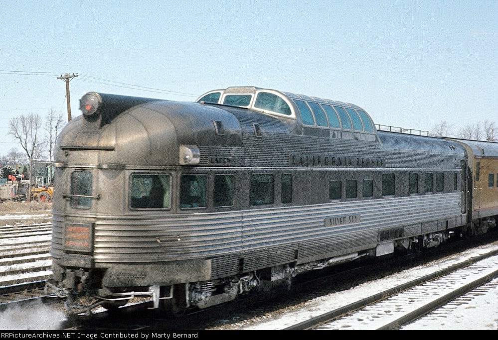 D&RGW's California Zephyr Silver Sky on the CB&Q